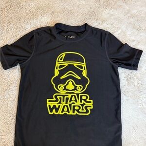 GAP Star Wars Black Tee Stormtrooper yellow swim shirt